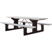 Recycled Plastic Picnic Tables, 6' L x 61-1/2" W, Grey ND426 | CTEC Supply