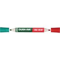 Markal<sup>®</sup> Dura-Ink<sup>®</sup> Dual Colour Permanent Ink Marker, Bullet, Green/Red OR464 | CTEC Supply