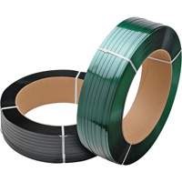 Green Strapping, Polyester, 5/8" W x 3800' L, Green, Manual Grade PE822 | CTEC Supply