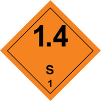 Étiquettes de manutention de matières dangereuses, 4" lo x 4" la, Noir/orange SGQ529 | CTEC Supply