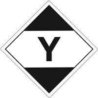 "Y" Limited Quantity Air Shipping Labels, 4" L x 4" W, Black on White SGQ531 | CTEC Supply