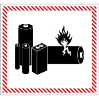Hazardous Material Handling Labels, 4-1/2" L x 5-1/2" W, Black on Red SGQ532 | CTEC Supply