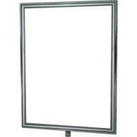 Heavy-Duty Vertical Sign Holder for Classic Posts, Polished Chrome SGU834 | CTEC Supply