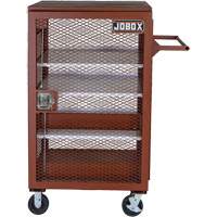 Mobile Mesh Cabinet, Steel, 22 Cubic Feet, Red TEQ807 | CTEC Supply