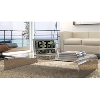 Jumbo Clock, Digital, Battery Operated, 16.5" W x 1.7" D x 11" H, Silver XD075 | CTEC Supply
