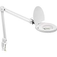 Adjustable Magnifier Lamp, 5 Diopter, LED Light, 47" Arm, C-Clamp, White XI489 | CTEC Supply