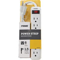 Power Strip, 6 Outlet(s), 1-1/2', 15 A, 1875 W, 125 V XJ246 | CTEC Supply