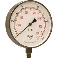 Contractor Pressure Gauge, 4-1/2" , 0 - 100 psi, Bottom Mount, Analogue YB900 | CTEC Supply
